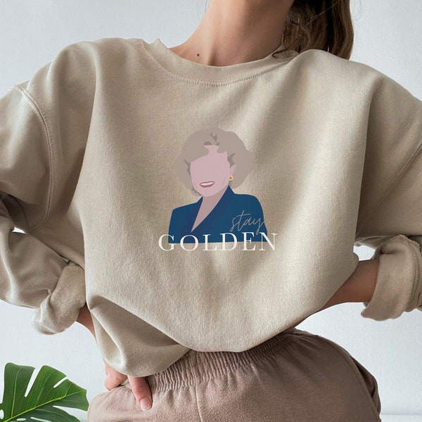 Betty White Sweatshirt, Stay White Crewneck, Golden Girls Shirt, Y2K Clothing, Sweatshirt for Women