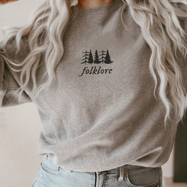 Folklore Sweater, Oversized Sweatshirt For Women, Folklore Crewneck