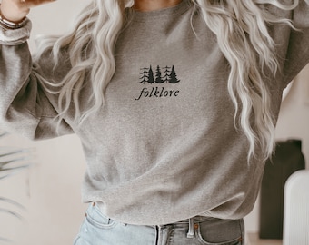 Folklore Sweater, Oversized Sweatshirt For Women, Folklore Crewneck