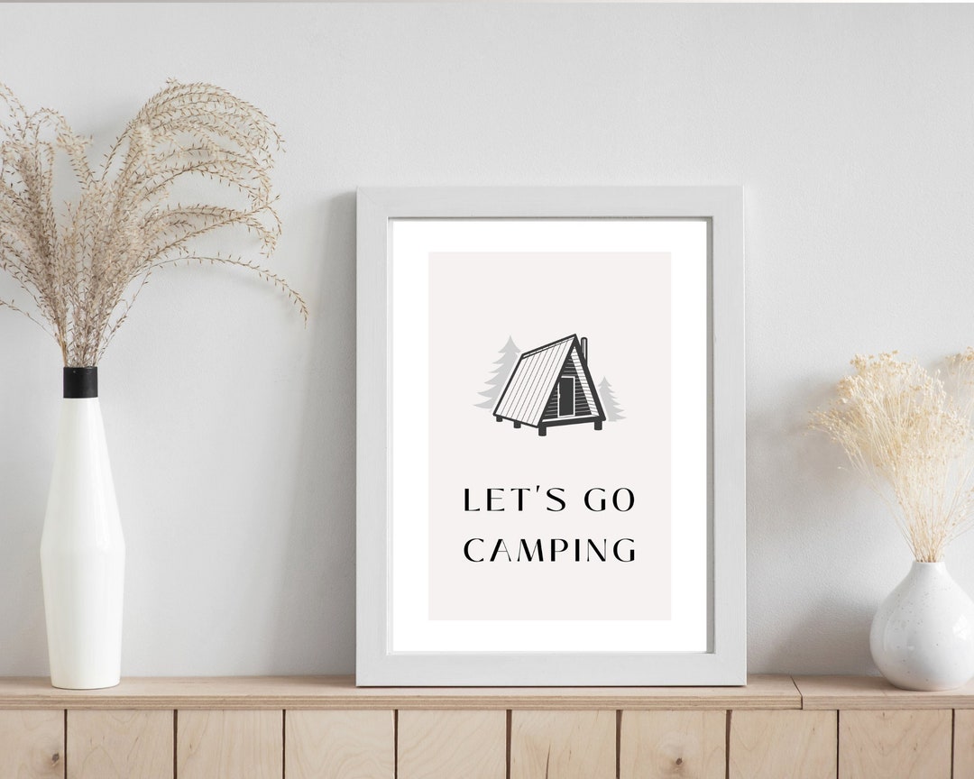 Camping Wall Art, Cabin Wall Art, Printable Wall Art, Christmas Sign