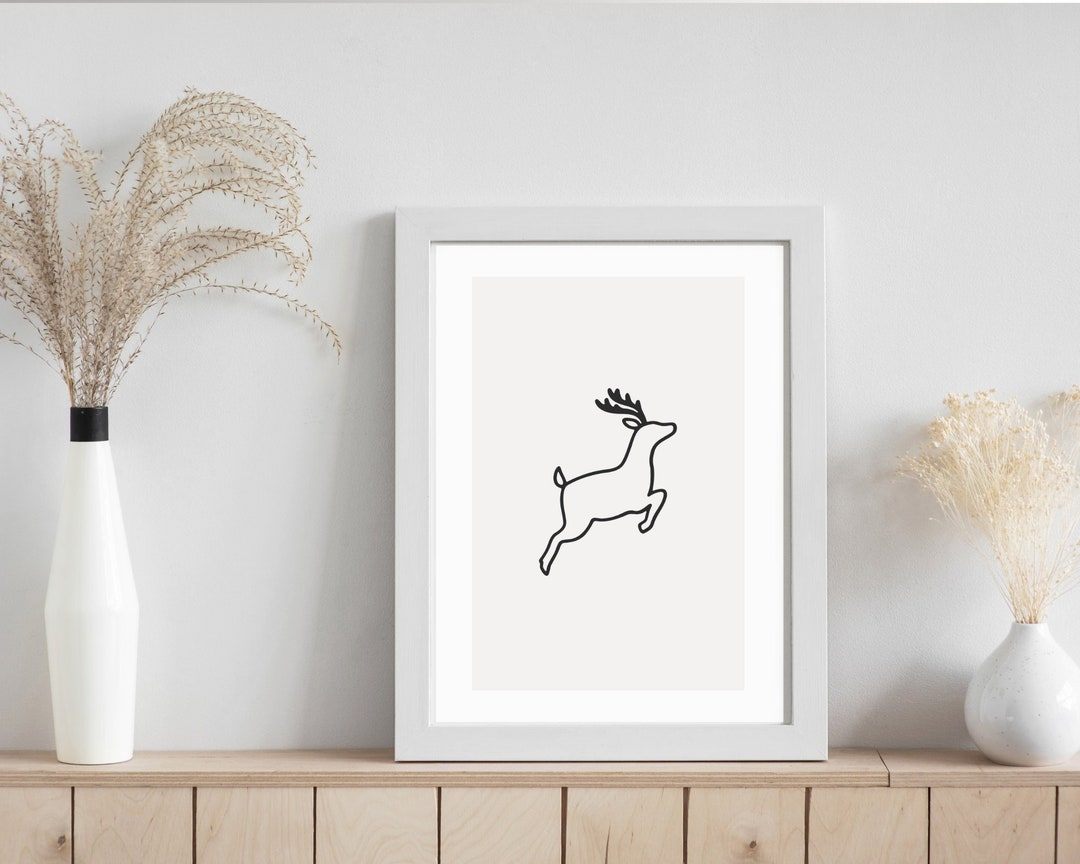 Christmas Wall Art, Reindeer Wall Art, Printable Wall Art, Christmas
