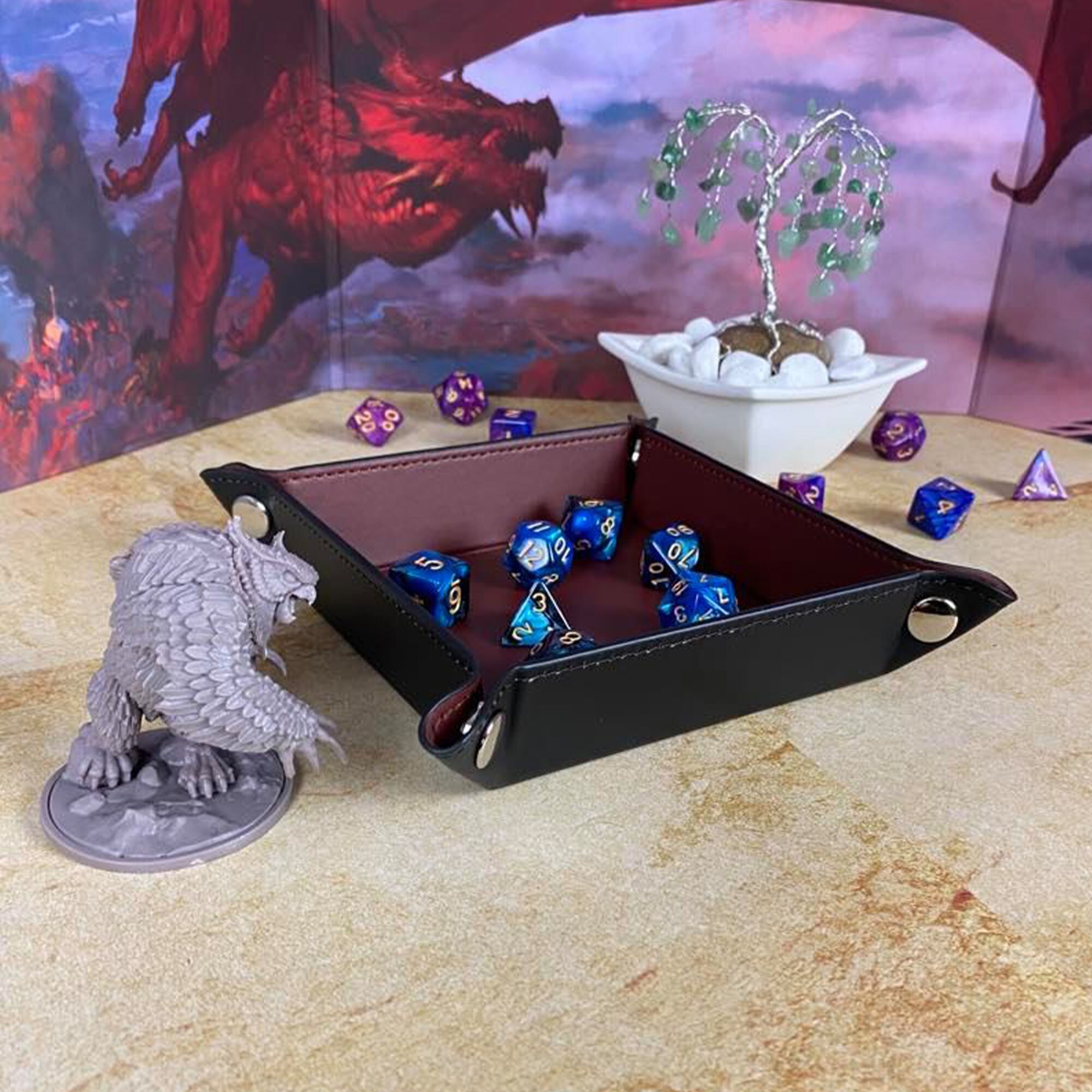 Black Dice Tray Warhammer Dice Tray Dice Rolling Tray Etsy