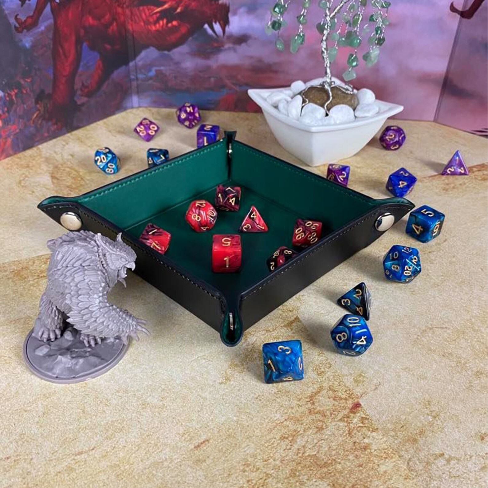 Black Dice Tray Warhammer Dice Tray Dice Rolling Tray Etsy