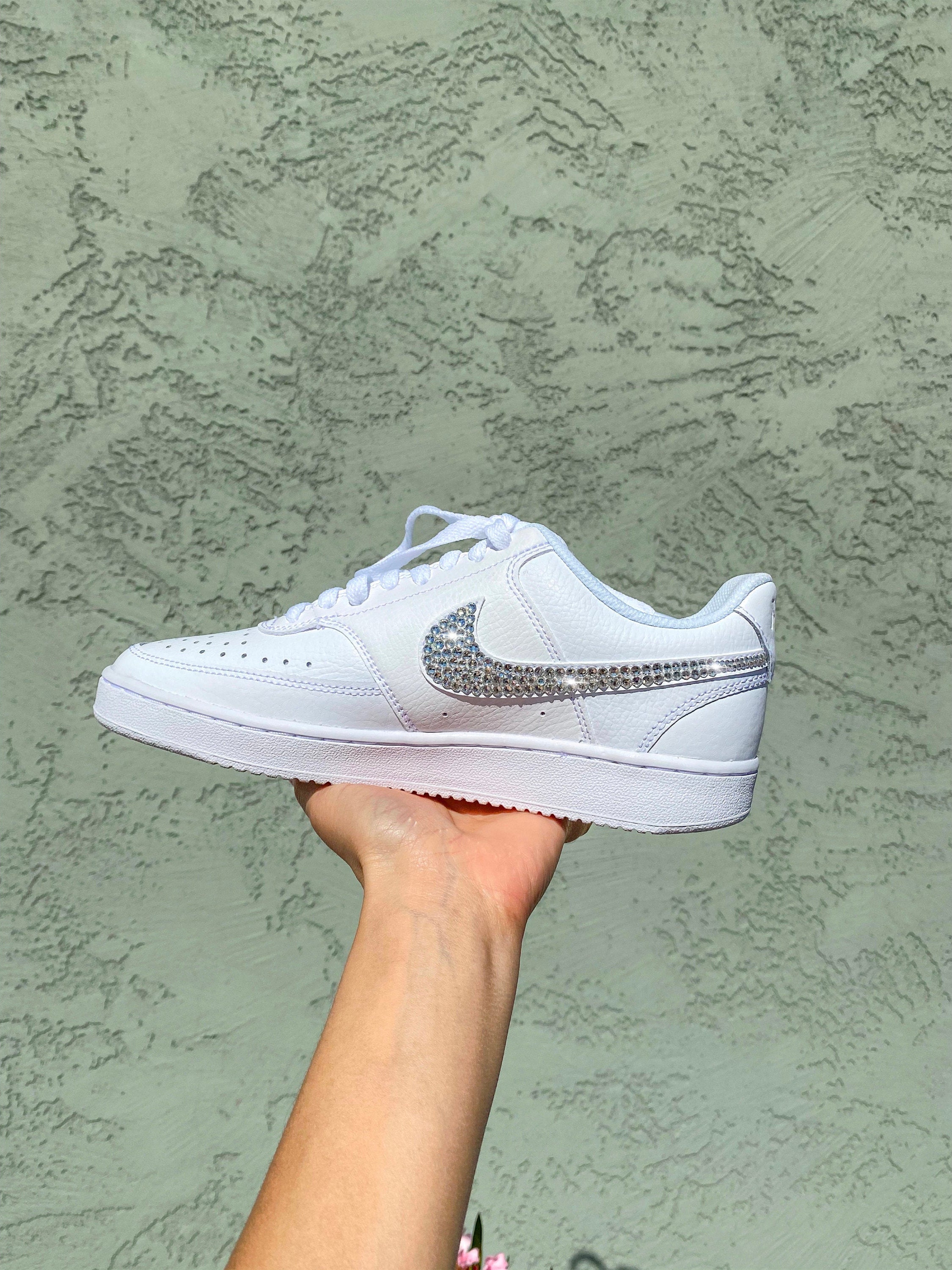 Rhinestone Nike Shoes / Bling Tennis Shoes / Rhinestone Tennis Etsy