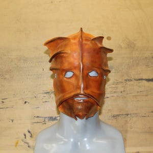One of a Kind Hand Formed Leather Mask - OOAK Fantasy Creature Art Mask