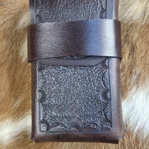 Leather Cigarette Case, Hand Tooled, Hand Made