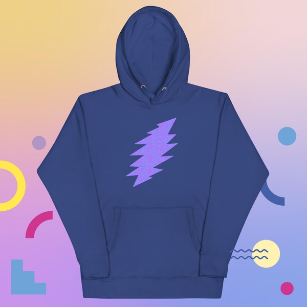 Stealie Lightning Bolt Hoodie, pop art