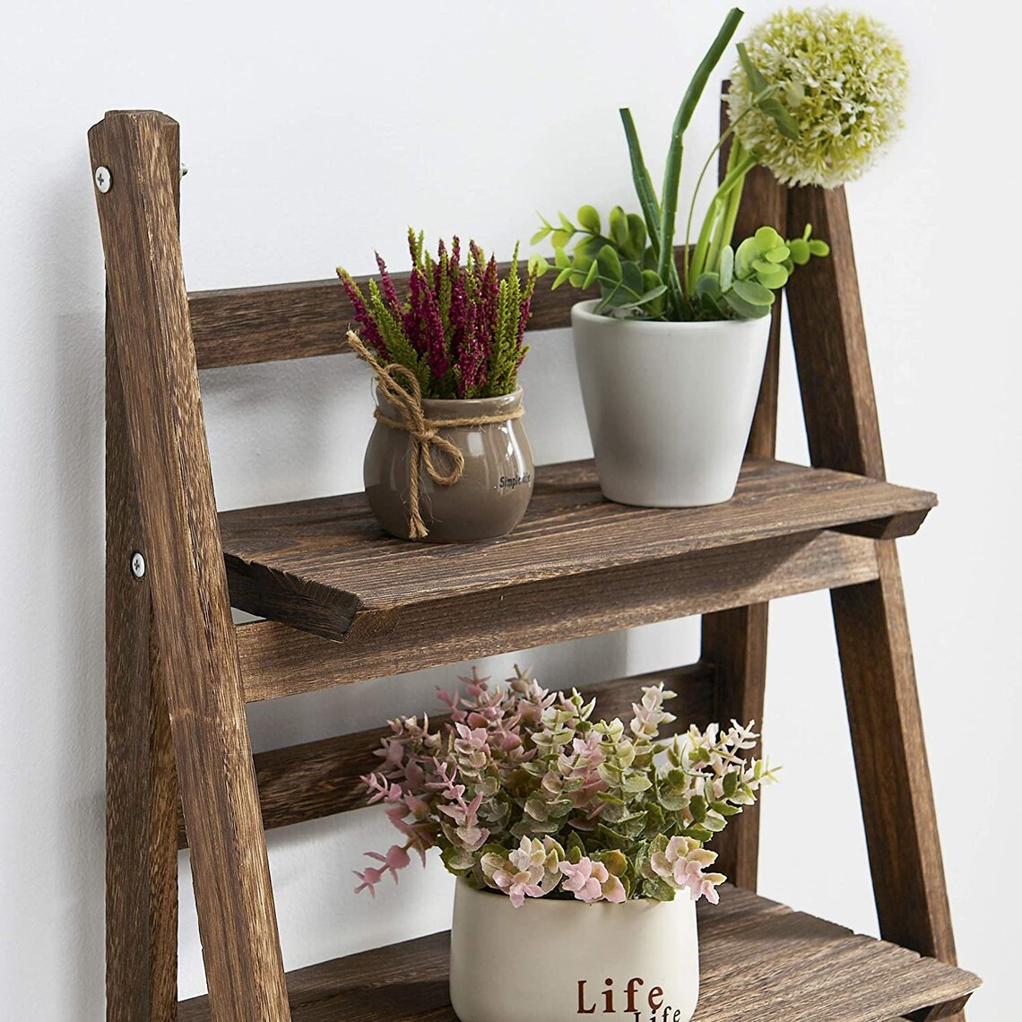 Antique Rustic Wood Plant Stand Multiple Layer Pot Holder Etsy
