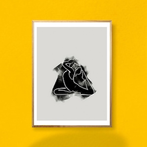 Yoga Print, King Yoga Pigeon Pose, Yogi Wall Décor ,Yoga Motivational Art Pose, Yoga Trainer Studio Poster, Yoga Lover Gift, Yoga Décor