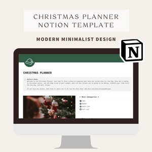 Christmas Planner Notion Template | Christmas Planner | Holiday Planner |  Christmas Organizer | Notion Planner | Notion Template