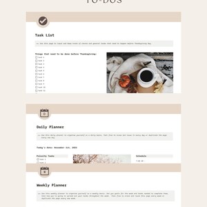 Thanksgiving Planner Notion Template Holiday Organizer for a Stress ...