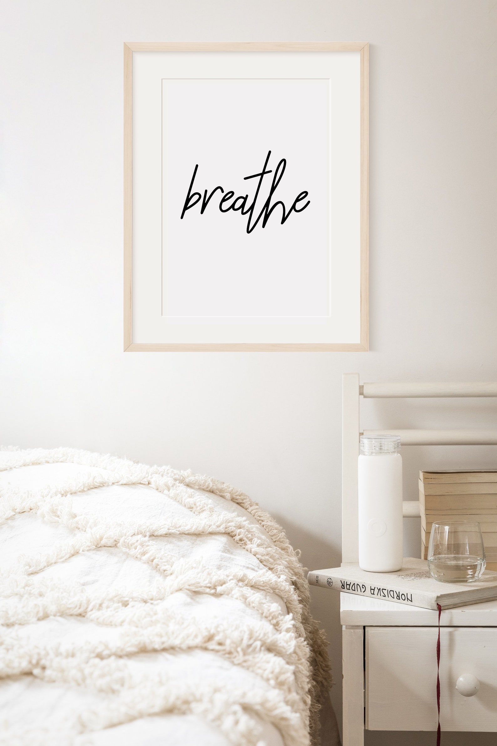 Breathe Quote Wall Art Quotes Typography Print Digital - Etsy