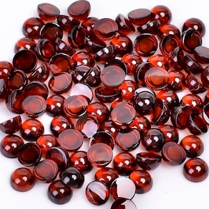 5mm Natural Red Garnet Cabochons: AAA+ Mozambique Gemstone Lot