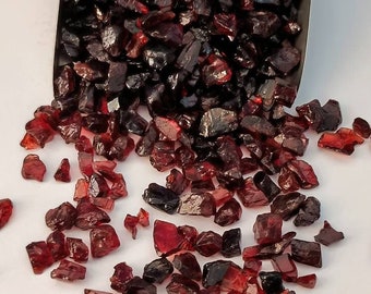 AAA Raw garnet 4-6MM pieces / wholesale price bulk lot / small garnet rough / natural loose gemstone / untreated