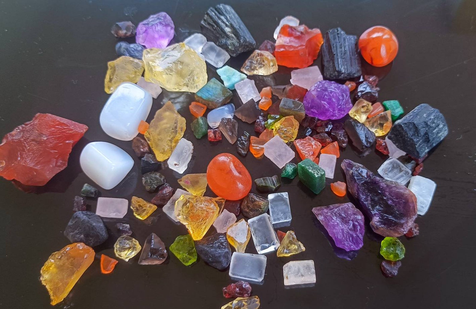 Crystal confetti scoop mixes crystal set tumbled and raw Etsy