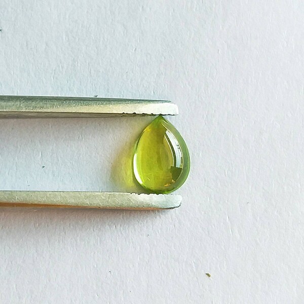 Pear 5x7 peridot green cabochon loose gemstones,  best offer , ready for jewelry setting