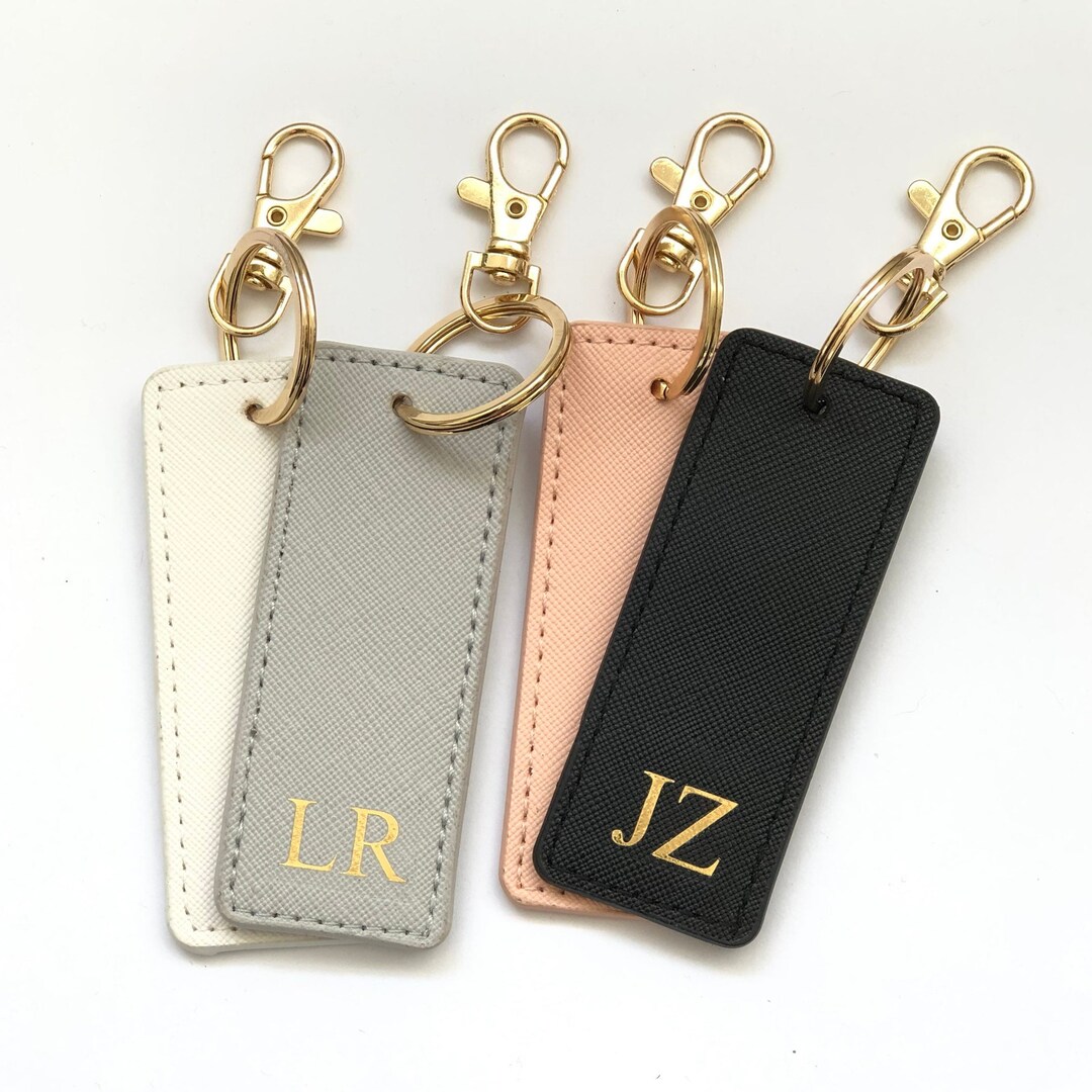 Personalised Keyring, monogrammed key ring, initials, personalised gift, car keychain, personalised keychain,faux saffiano leather