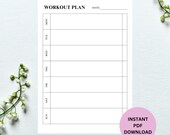 Weekly Workout Planner Printable: Simple Fitness Journal (A4 PDF Download)