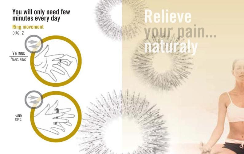 5 Kits of 3 Acupressure Rings, Massage Rings, Health Gift, Reflexology ...
