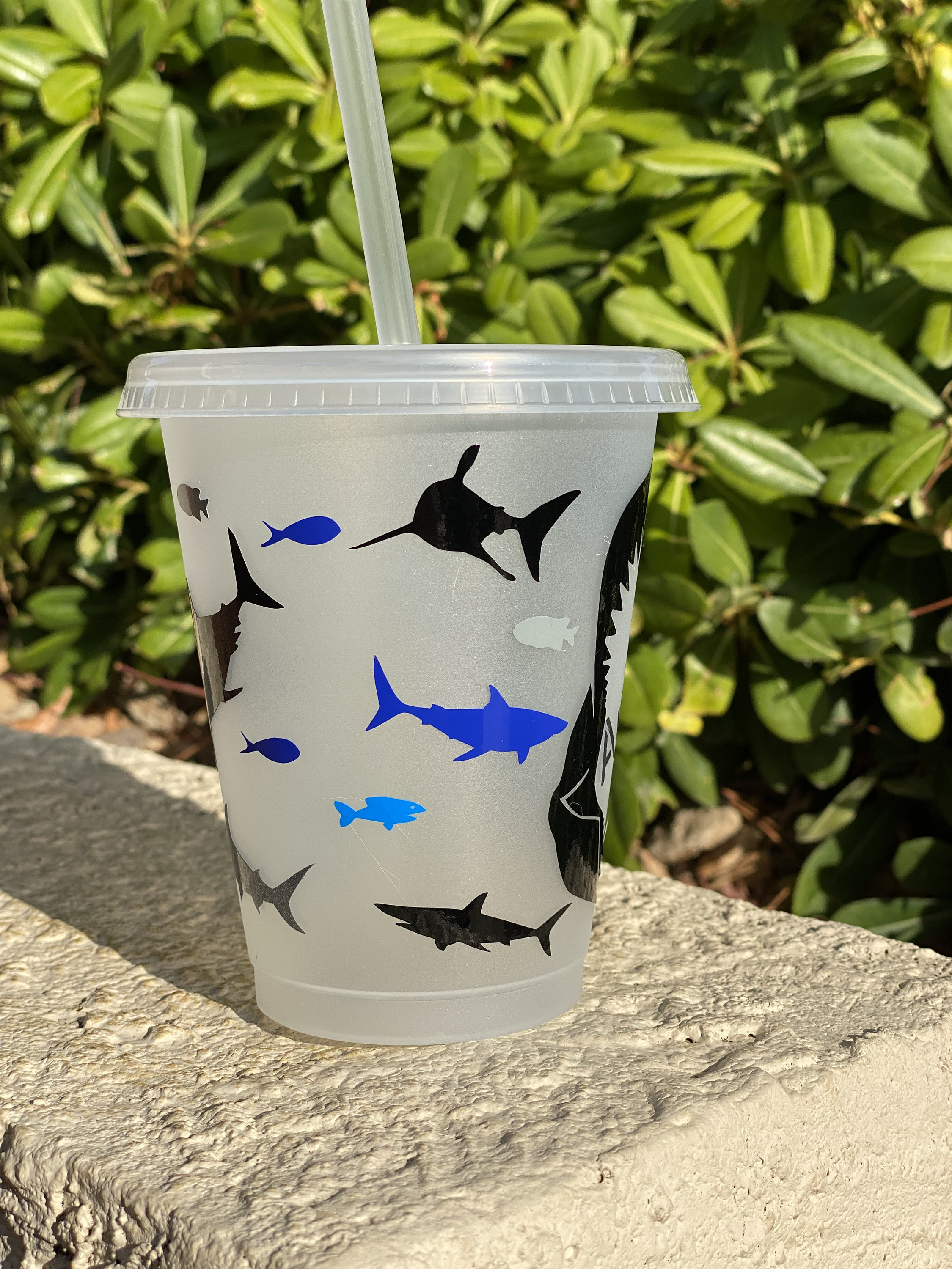 Shark Cup set/personalized/summer gift/shark gift/shark Etsy