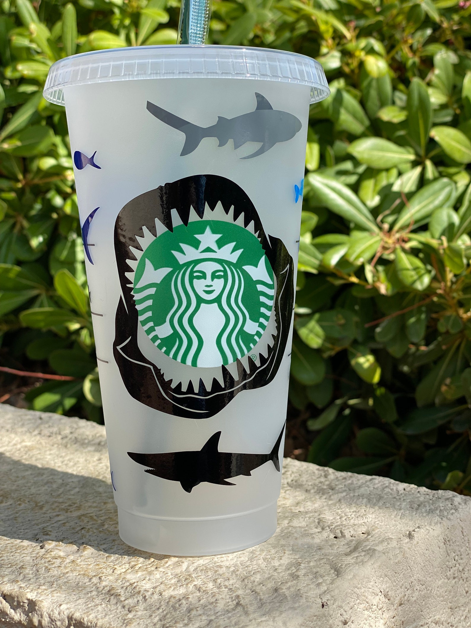 Shark Cup set/personalized/summer gift/shark gift/shark Etsy
