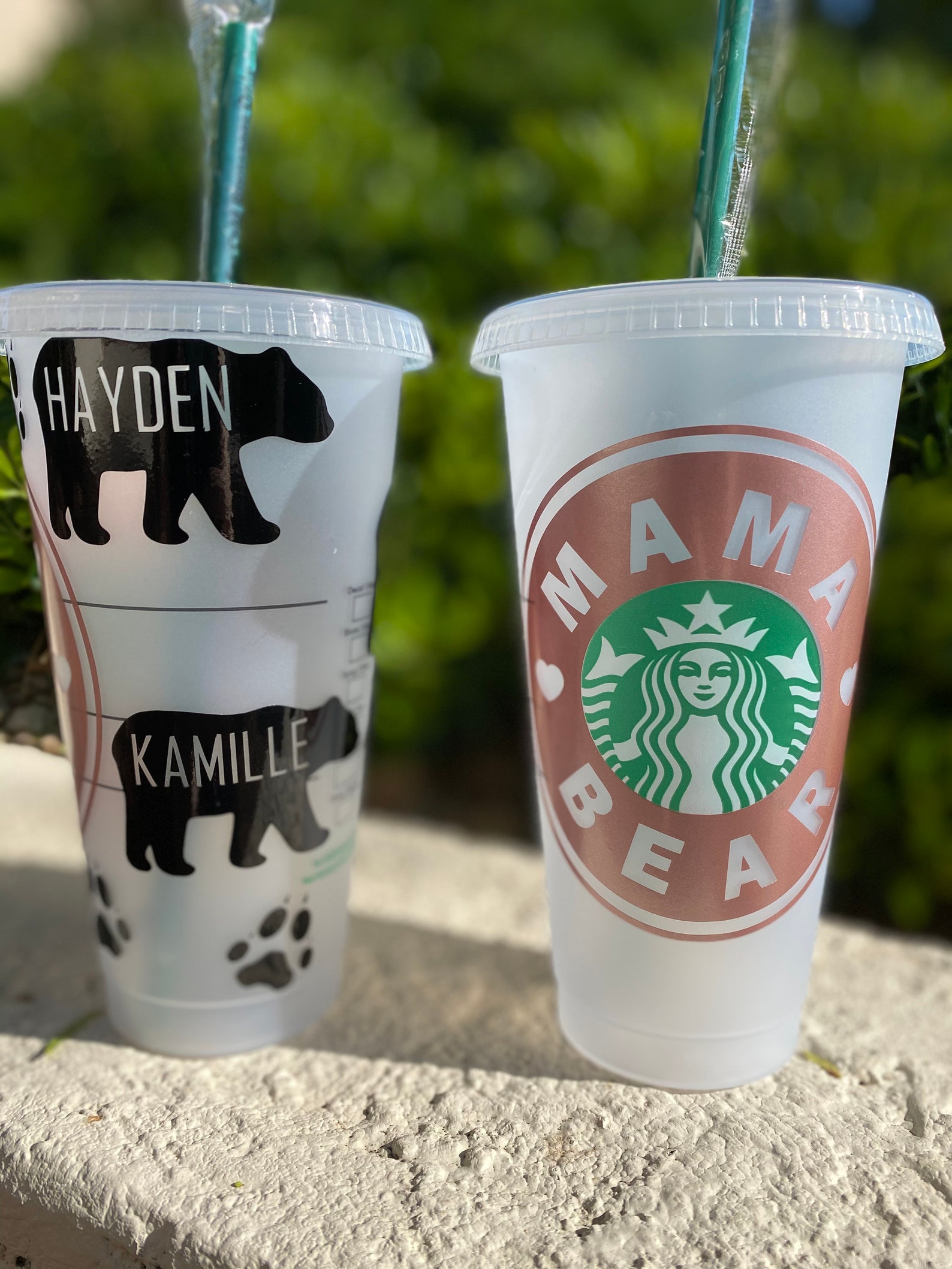 Mama Bear Starbucks Cup Personalized With Kids Etsy
