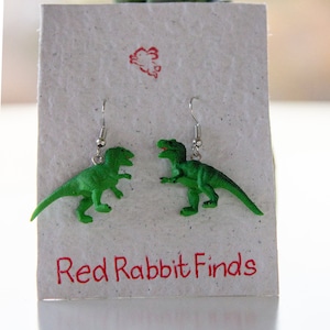 Mini T-Rex Dinosaur Earrings: Hypoallergenic Drop Earrings