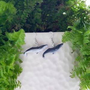 Humpback Whale Earrings | Hypoallergenic Novelty Drop Earrings