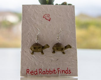 Tortoise Earrings | Turtle Earrings | Hypoallergenic | Novelty Earrings | Gift | Animal Charm Drop Earrings