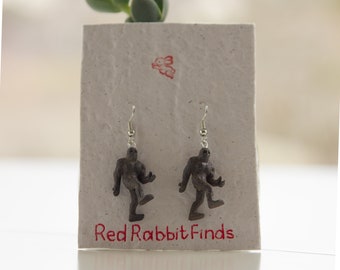 Bigfoot Earrings | Sasquatch Earrings | Hypoallergenic | Novelty Earrings | Gift | Animal Charm Drop Earrings