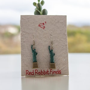 Statue of Liberty Earrings | Hypoallergenic | Drop Earrings | Clip On Earrings