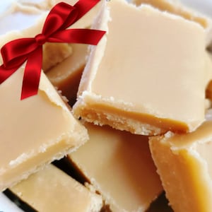 Spiked Eggnog Scottish Tablet Candy - Christmas Holiday Flavored Authentic Scotland Family Recipe  British / European Sweet Dessert Gift