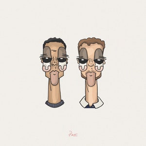 Loyle Carner and Tom Misch Print / Wall Art / Illustration / Digital Art / Cartoon Art