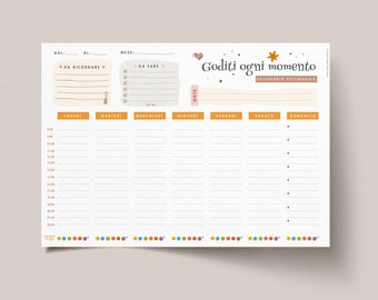 Weekly calendar time management - weekly planner - weekly planner printable