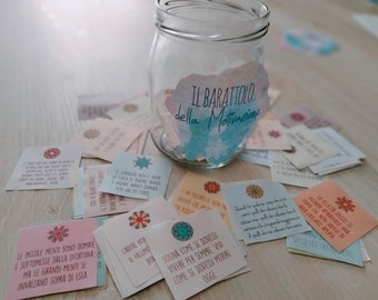 The Motivation Jar - Printable cards with positive mandala messages - Motivational cards in Italian