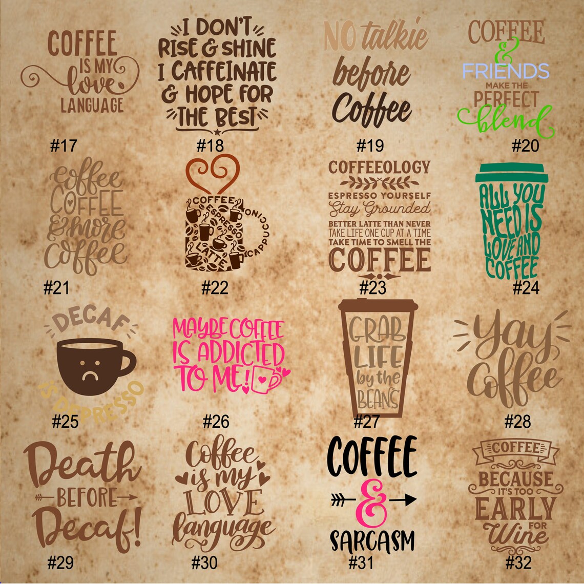 CFE17 32 COFFEE QUOTE vinyl decal  latte lover  car  decal  Etsy