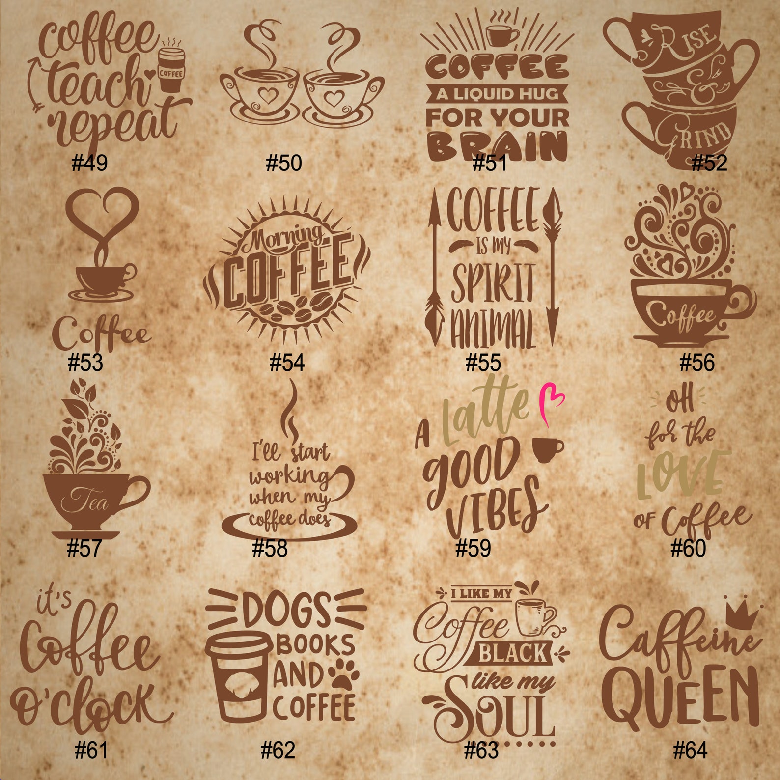 CFE17 32 COFFEE QUOTE vinyl decal  latte lover  car  decal  Etsy