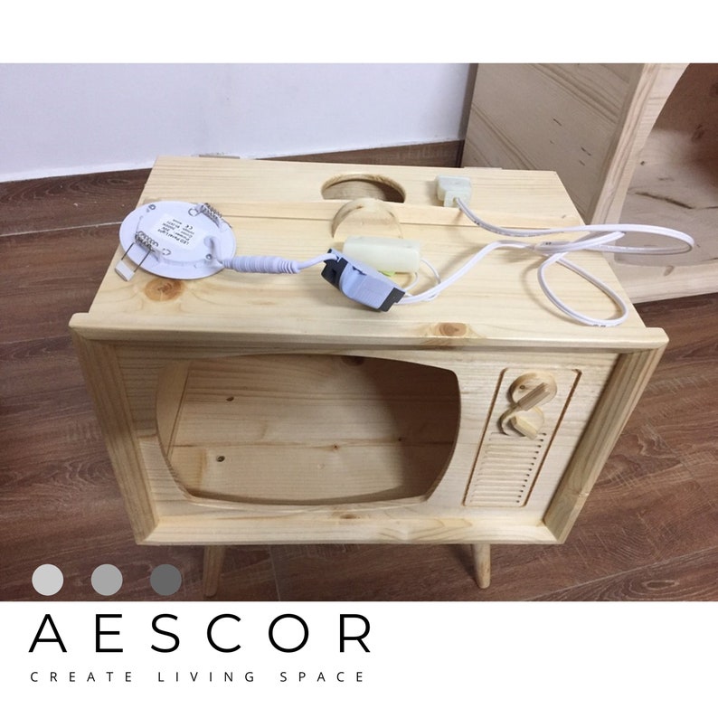 Unique Wooden Aquarium TV model is designed and processed image 10