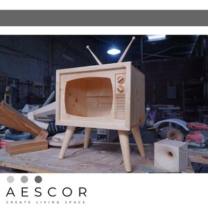 Unique Wooden Aquarium TV model is designed and processed image 9