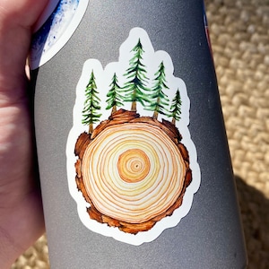 Pegatina de árbol de secuoya de California / Bosque Nacional / Entusiasta del aire libre / Parque Nacional de Secuoya / Pegatina de senderismo / Pegatina de camping / Naturaleza /