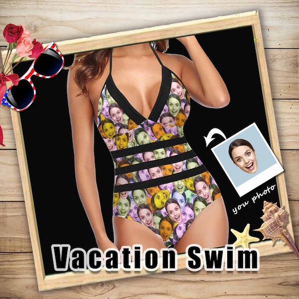 Custom Swimsuit,bathing suit,One Piece Swimsuit,Custom face swimsuit,Bridesmaid Swimsuit,bachelorette swimsuit,ride bathing suit