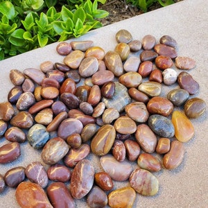 Red Jaspers carnelian & onyx 1/4 - 1/2 in. Exotic High Polished Pebbles energy stones. aquarium, substrate for fish tank and succulents