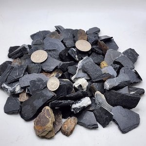 Natural Slate Chips aquarium gravel substrate, fish tanks, river rocks, terrarium , succulents, bonsai aquascaping, fairy garden