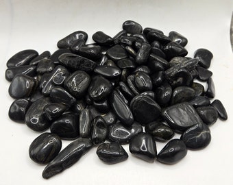 Grade A Polished Black Pebbles: Aquarium & Terrarium Decorative Gravel