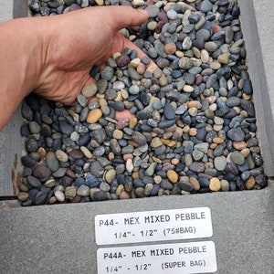 QUALITY MATTTERS Mexican Beach Pebbles Mix River rock aquarium substrate great for fish tanks and succulents. cacti and bonsai decoration.
