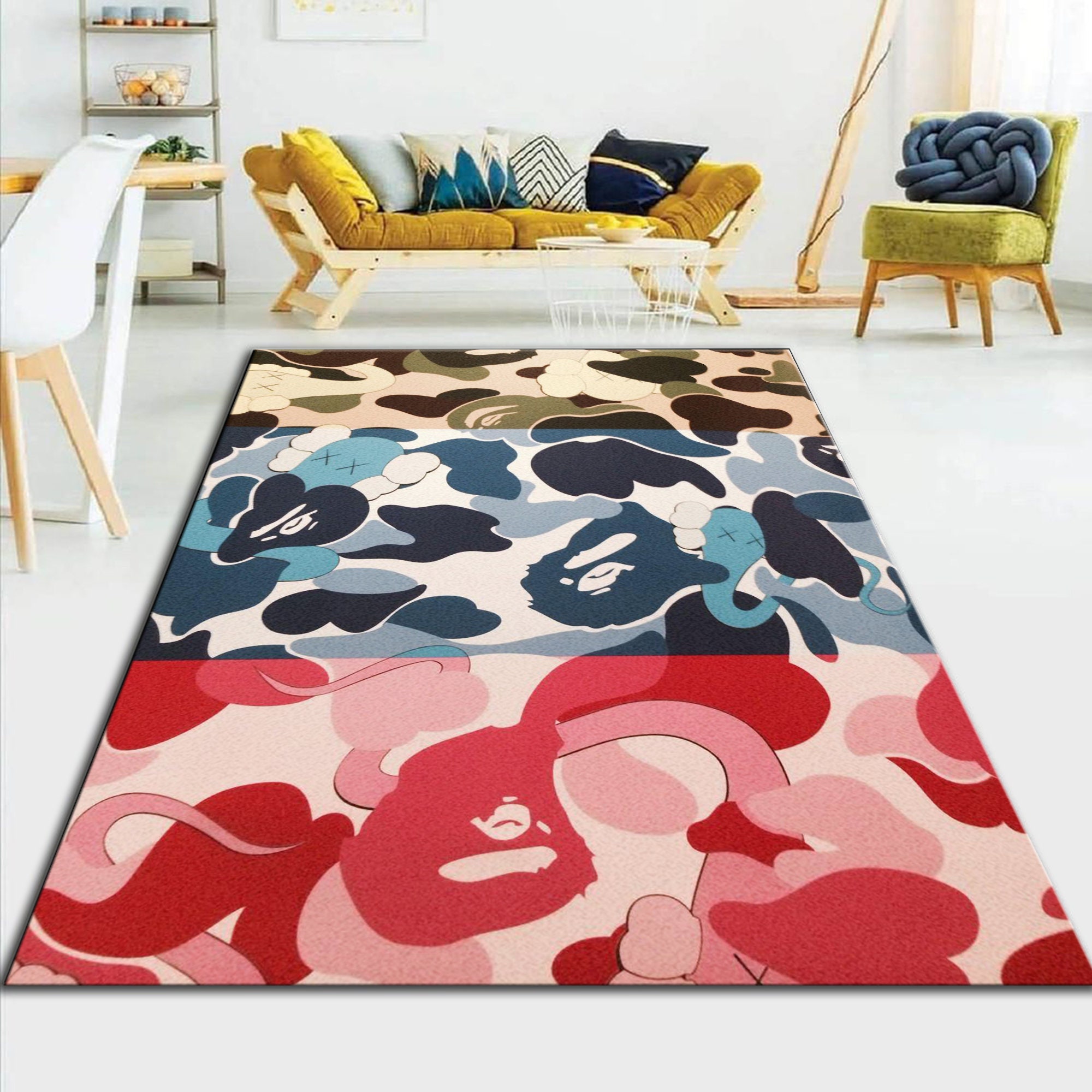 Street Fashion Designer Inspired Rug Streetwear Plush Floor Etsy