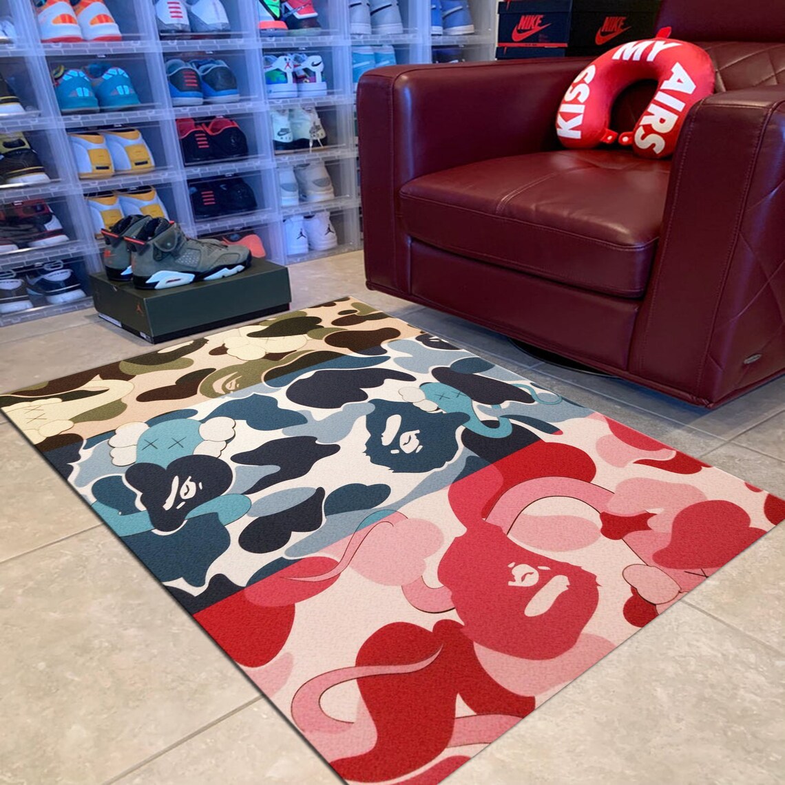 Street Fashion Designer Inspired Rug Streetwear Plush Floor Etsy