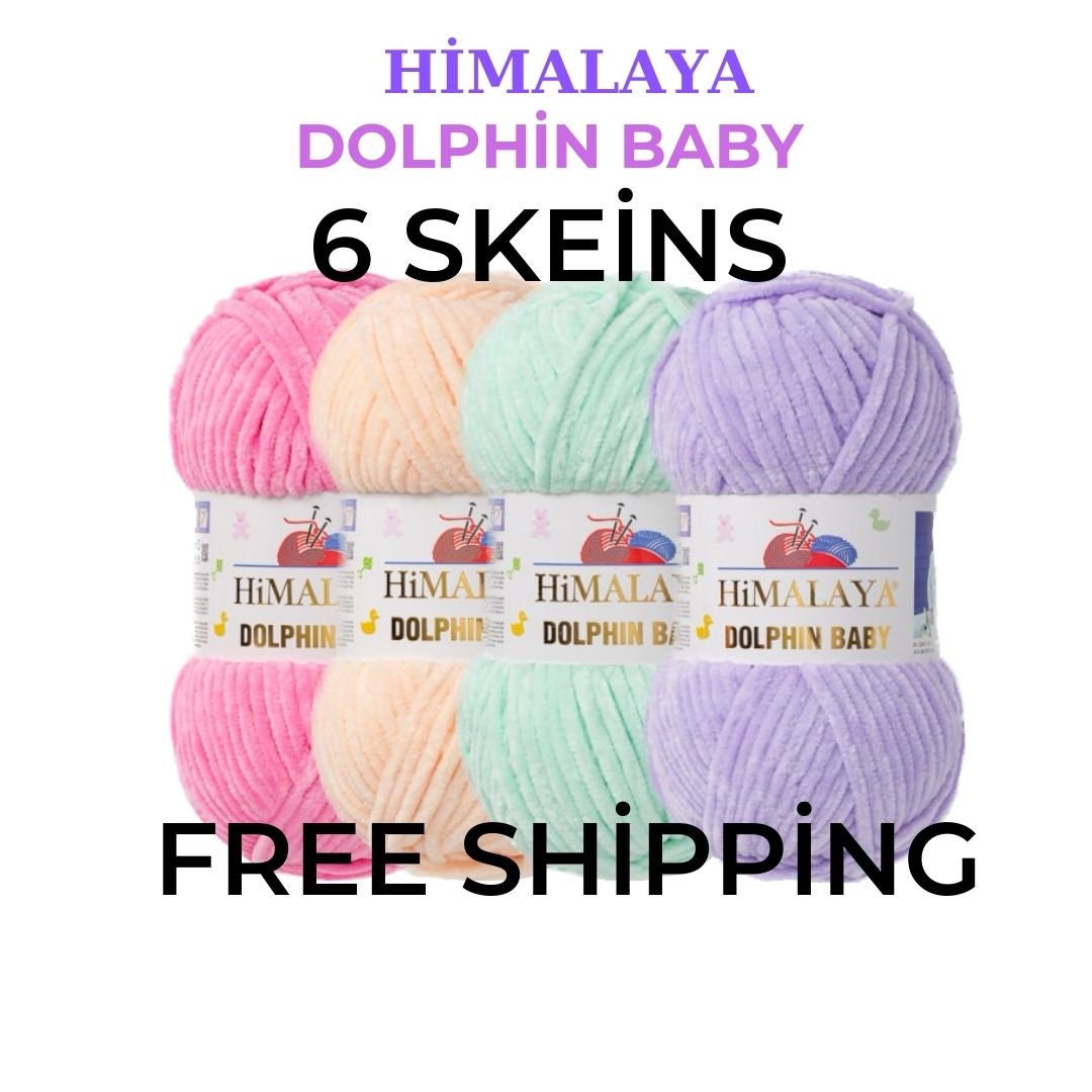 6 SKEİNS Himalaya Dolphin Baby, Crochet Yarn, Velour Yarn, Amigurumi Crochet, Toys Crochet