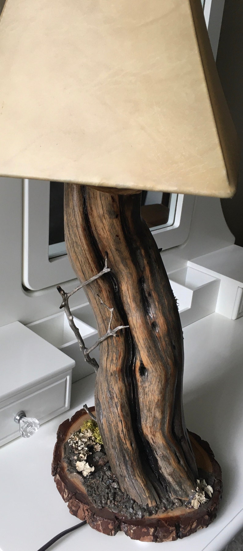 Rustic Manzanita Table Lamp Etsy