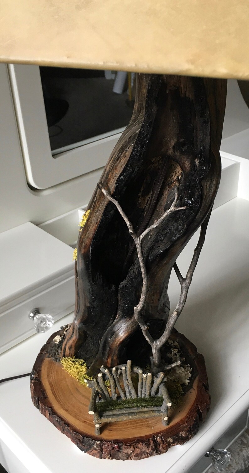 Rustic Manzanita Table Lamp Etsy